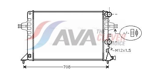 Радиатор, охлаждение двигателя AVA OLA2444