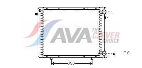 Радиатор, охлаждение двигателя AVA RT2045