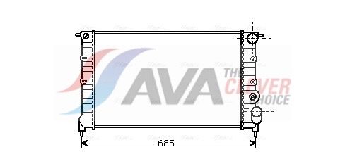 Радиатор, охлаждение двигателя AVA RT2115