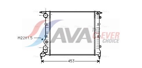 Радиатор, охлаждение двигателя AVA RT2121
