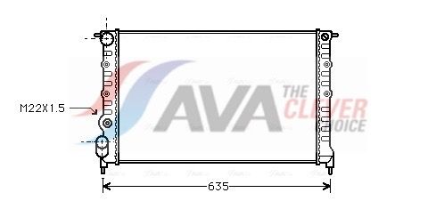 Радиатор, охлаждение двигателя AVA RT2149