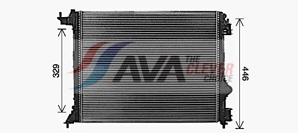 Радиатор, охлаждение двигателя AVA RT2645