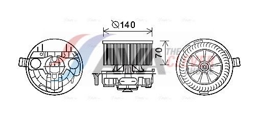 Вентилятор салона AVA RT8570
