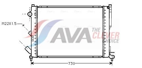 Радиатор, охлаждение двигателя AVA RTA2165