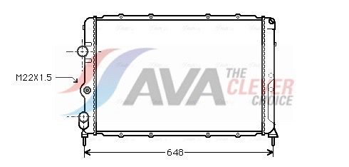 Радиатор, охлаждение двигателя AVA RTA2199