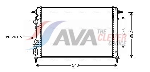 Радиатор, охлаждение двигателя AVA RTA2266