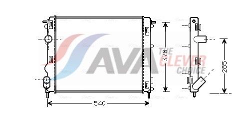 Радиатор, охлаждение двигателя AVA RTA2270
