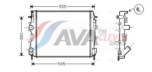 Радиатор, охлаждение двигателя AVA RTA2325