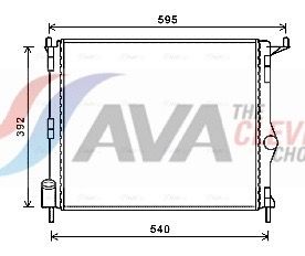 Радиатор, охлаждение двигателя AVA RTA2476