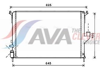 Радиатор, охлаждение двигателя AVA RTA2477