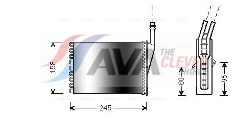 Теплообменник, отопление салона AVA RTA6249
