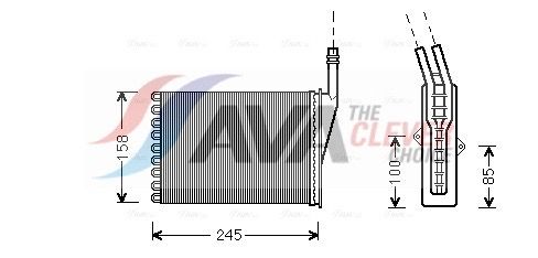 Теплообменник, отопление салона AVA RTA6250