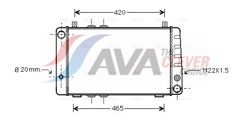 Радиатор, охлаждение двигателя AVA SA2002