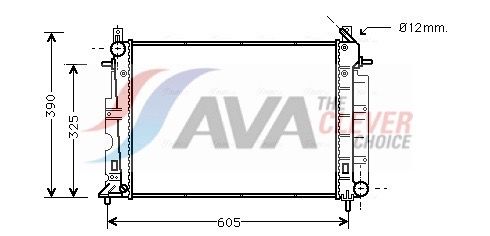 Радиатор, охлаждение двигателя AVA SB2026