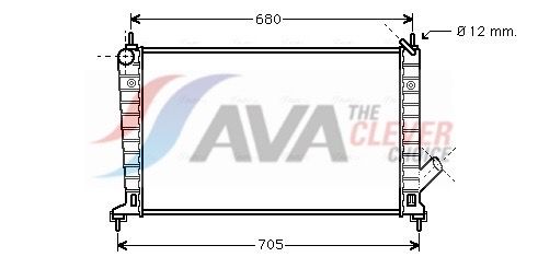 Радиатор, охлаждение двигателя AVA SB2035