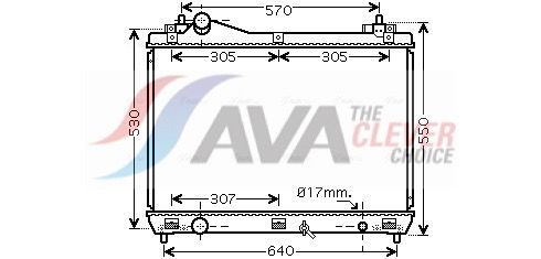 Радиатор, охлаждение двигателя AVA SZ2100