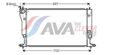Радиатор, охлаждение двигателя AVA TO2398