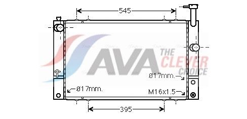 Радиатор, охлаждение двигателя AVA TO2494