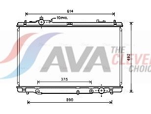 Радиатор, охлаждение двигателя AVA TO2615