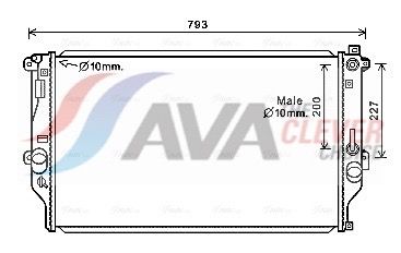 Радиатор, охлаждение двигателя AVA TO2715