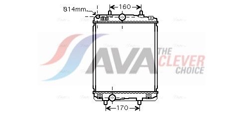 Радиатор, охлаждение двигателя AVA TOA2364
