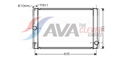 Радиатор, охлаждение двигателя AVA TOA2400