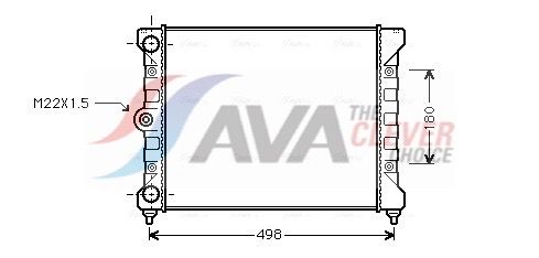 Радиатор, охлаждение двигателя AVA VN2028