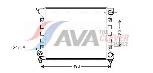 Радиатор, охлаждение двигателя AVA VN2070
