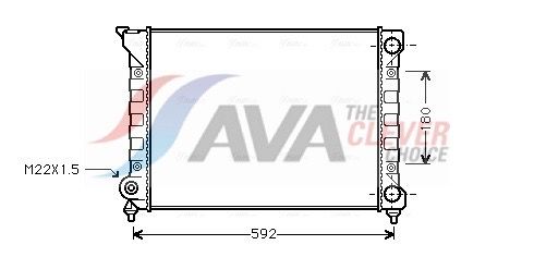 Радиатор, охлаждение двигателя AVA VN2071