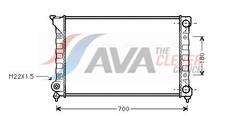 Радиатор, охлаждение двигателя AVA VN2072