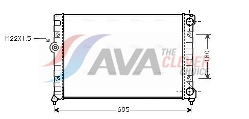 Радиатор, охлаждение двигателя AVA VN2109