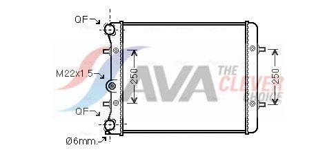 Радиатор, охлаждение двигателя AVA VN2152