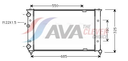 Радиатор, охлаждение двигателя AVA VN2156