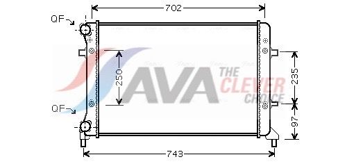 Радиатор, охлаждение двигателя AVA VN2204