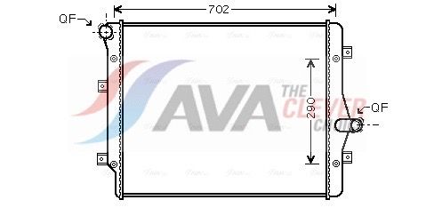 Радиатор, охлаждение двигателя AVA VN2208