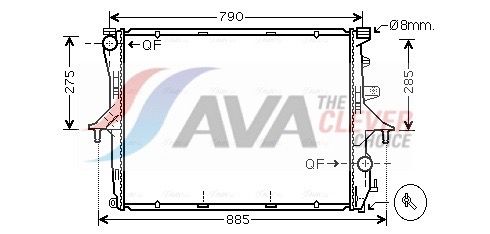 Радиатор, охлаждение двигателя AVA VN2214