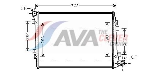 Радиатор, охлаждение двигателя AVA VN2224