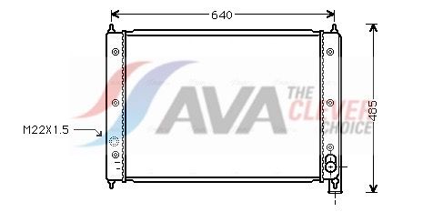 Радиатор, охлаждение двигателя AVA VNA2034