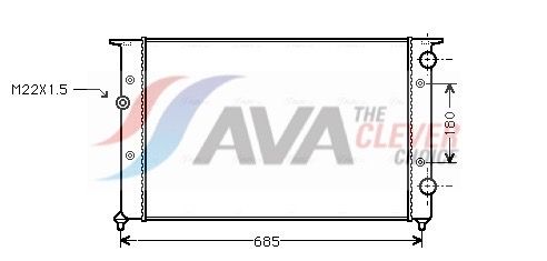 Радиатор, охлаждение двигателя AVA VNA2102