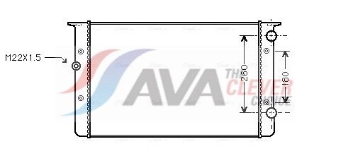 Радиатор, охлаждение двигателя AVA VNA2104