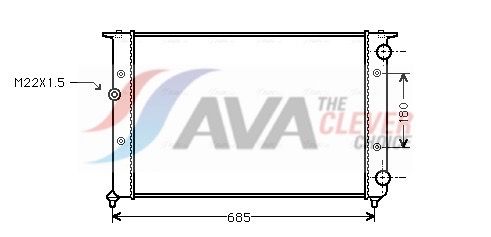 Радиатор, охлаждение двигателя AVA VNA2116