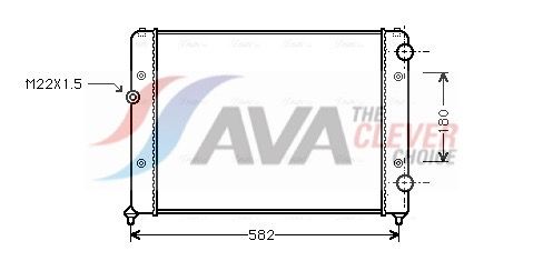 Радиатор, охлаждение двигателя AVA VNA2119