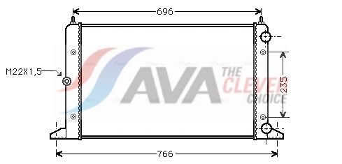 Радиатор, охлаждение двигателя AVA VNA2134