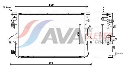 Радиатор, охлаждение двигателя AVA VNA2317