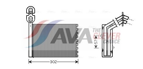 Теплообменник, отопление салона AVA VNA6201