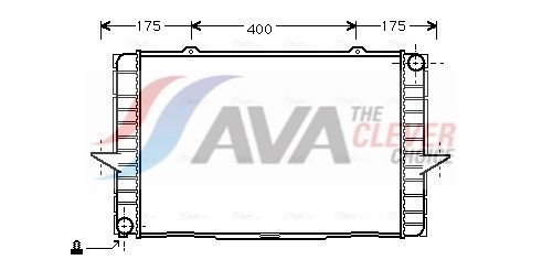 Радиатор, охлаждение двигателя AVA VO2063