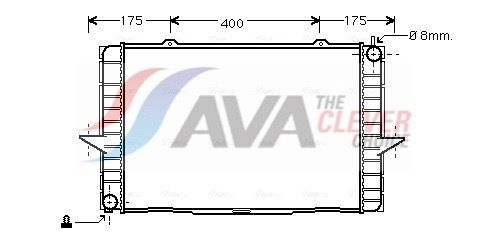 Радиатор, охлаждение двигателя AVA VO2148