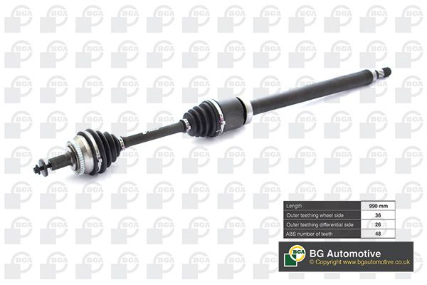Приводной вал BGA DS9706RA