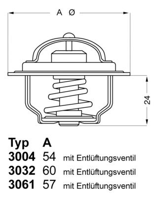 Термостат, охлаждающая жидкость BorgWarner 300488