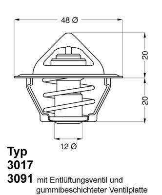 Термостат, охлаждающая жидкость BorgWarner 301787D2